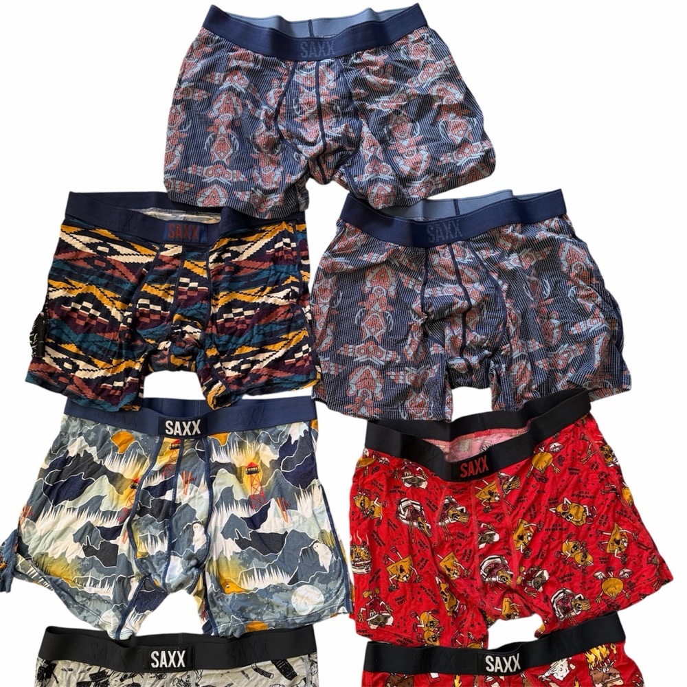 Saxx Vibe 10x Pairs of Boxer Briefs Assorted Prints Underwear Sz L - Picture 7 of 9